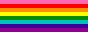 The seven-stripe Pride flag - Gilbert's version with the pink stripe on top.